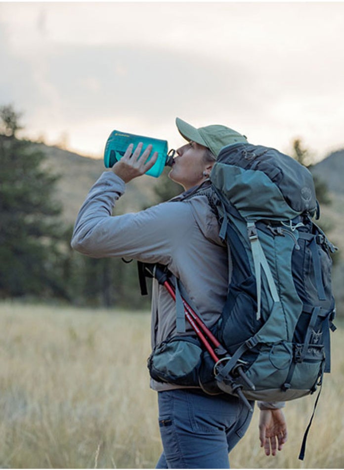 Hydrapak Water Bottle – Stow 1L - Glacier Blue - Image 4